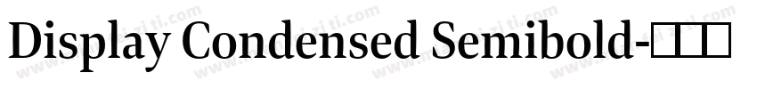 Display Condensed Semibold字体转换